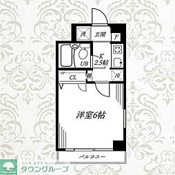 ベルステージ1 1Kの間取図画像