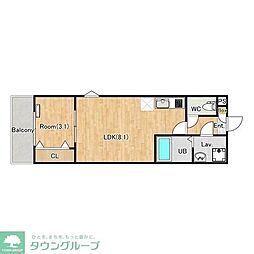 相模原市南区相模台1丁目アパート 1LDKの間取図画像