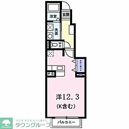 ベルセレーノA ワンルームの間取図画像