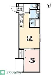robot home 小田急相模原II 1LDKの間取図画像