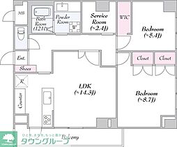 ヴァンテ・アン神楽坂 3階2SLDKの間取り