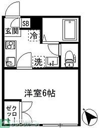 早稲田鶴巻IMAハウス 1Kの間取図画像
