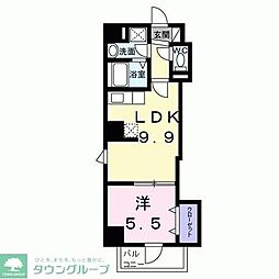 プラムツリー神楽坂 4階1LDKの間取り