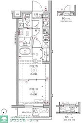 クレイシアＩＤＺ中野鷺宮 2階2Kの間取り