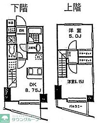 アイ・ブライト 12階2DKの間取り