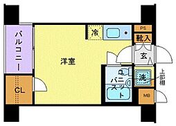 トーシンフェニックス落合駅前 4階ワンルームの間取り