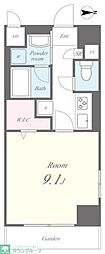 アルシェ新宿 10階1Kの間取り