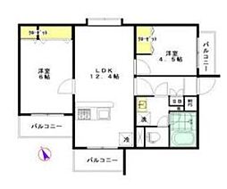 ドリーム上落合 2階2LDKの間取り