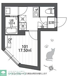 TYPE中野 1階1Kの間取り