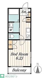 ポステＵ 301 3階1Kの間取り