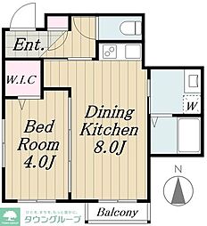 Ａｒｋ　Ｇｒａｎｄｐａ(アークグランパ) 1階1DKの間取り