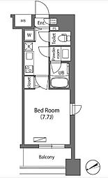 エミリブ練馬 14階1Kの間取り
