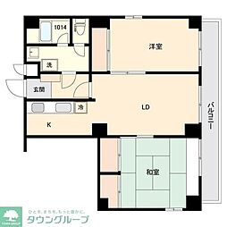 日神パレステージ東長崎 0407 4階2LDKの間取り