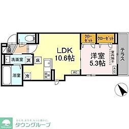 Maison　Cocoru 1階1LDKの間取り