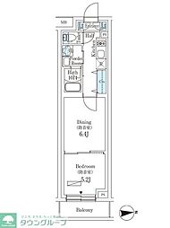 防音マンションプラネソシエプラス桜台 1階1DKの間取り