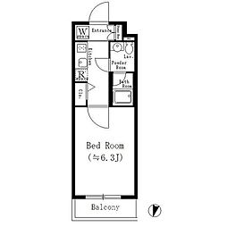 アーバネックス新井薬師 1Kの間取図画像