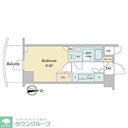 アジールコート西新宿 1Kの間取図画像