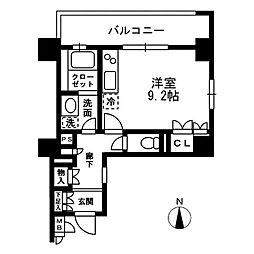 レジディア中落合-A ワンルームの間取図画像