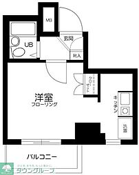 エクセリア早稲田1 1Kの間取図画像