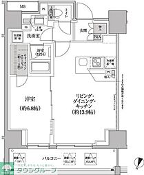 パークハビオ渋谷本町レジデンス 1LDKの間取図画像