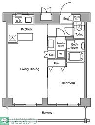 レジディア上落合 1LDKの間取図画像