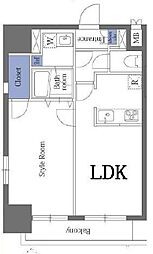ラフィーネ音羽 1LDKの間取図画像