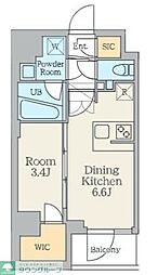 クレストコート南長崎 1DKの間取図画像