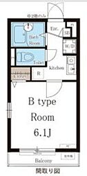 リブリ・アレッタ方南の杜 1Kの間取図画像