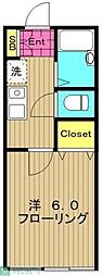 ラス・カサス 1Kの間取図画像