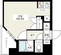 パレステュディオ大塚 ワンルームの間取図画像