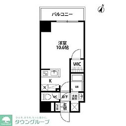 ルクレ池袋 1Kの間取図画像
