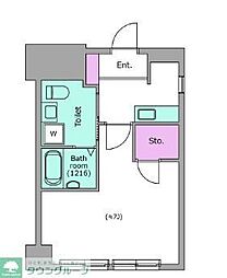 サンシャイン高円寺 1Kの間取図画像