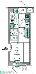 LIVCITY西早稲田 1Kの間取図画像