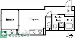GRANPASEO市谷仲之町 1LDKの間取図画像