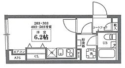 COCOCUBE井草 ワンルームの間取図画像