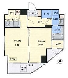 カスタリア中野 1LDKの間取図画像