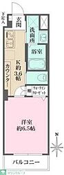 藤和ハイタウン新宿 1LDKの間取図画像