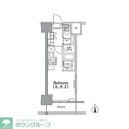 PARKHABIO飯田橋 ワンルームの間取図画像