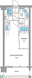 新宿区高田馬場3丁目マンション 1LDKの間取図画像