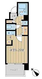 ドゥーエ巣鴨 ワンルームの間取図画像