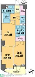 カスタリア池袋 2DKの間取図画像