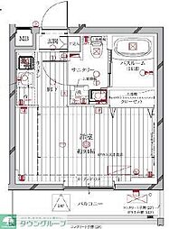 レガリス中野鷺宮 1Kの間取図画像