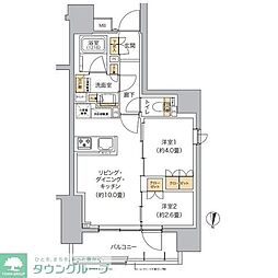 リビオメゾン東池袋 2LDKの間取図画像