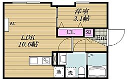 SOLASIAresidence文京江戸川橋II 1LDKの間取図画像