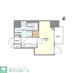ORSUS中野 1Kの間取図画像