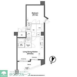 グランハイツ高田馬場 1LDKの間取図画像