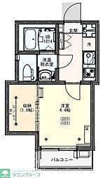 KEIAI RESIDENCE 五香 1階1Kの間取り