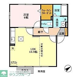 ル・マリアージュ 1階1LDKの間取り