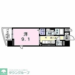 フェニックス 5階1Kの間取り