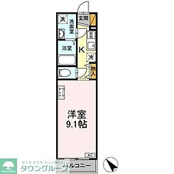 Magnolia cout（マグノリアコート） 1階1Kの間取り